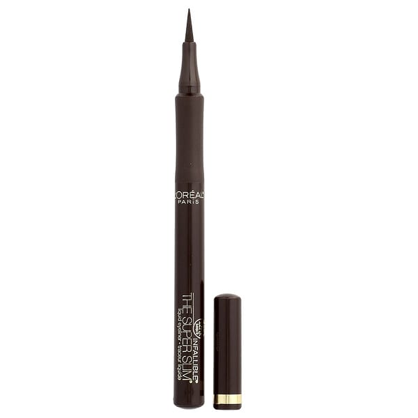 L'Oréal, Infallible®, The Super Slim®, Liquid Eyeliner, 401 Brown, 0.034 fl oz (1 ml)