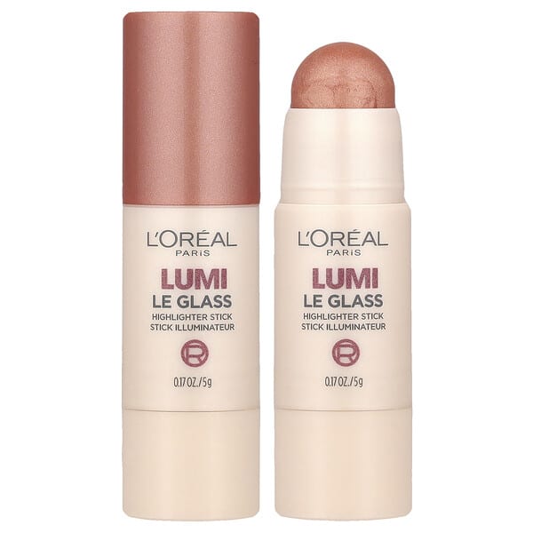 L'Oréal, Lumi, Le Glass Highlighter Stick, 620 Glassy Pink Ballet, 0.17 oz (5 g)