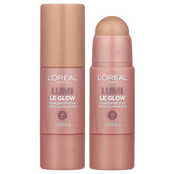 L'Oréal, Lumi, Le Glow Highlighter Stick, 640 Glowy Sparkling Rosé, 0.22 oz (6.5 g)