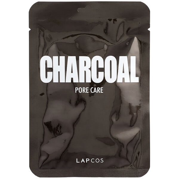 Lapcos, Charcoal Beauty Sheet Mask, Pore Care, 1 Sheet, 0.84 fl oz (25 ml) (Discontinued Item)