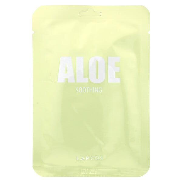 Lapcos, Aloe Beauty Sheet Mask, Soothing, 1 Sheet, 1.11 fl oz (33 ml) (Discontinued Item)