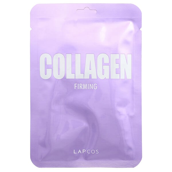 Lapcos, Collagen Firming Beauty Sheet Mask, 1 Sheet, 0.84 fl oz (25 ml) (Discontinued Item)