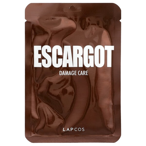 Lapcos, Daily Skin Mask, Escargot, Damage Care, 1 Sheet, 0.91 fl oz (27 ml) (Discontinued Item)