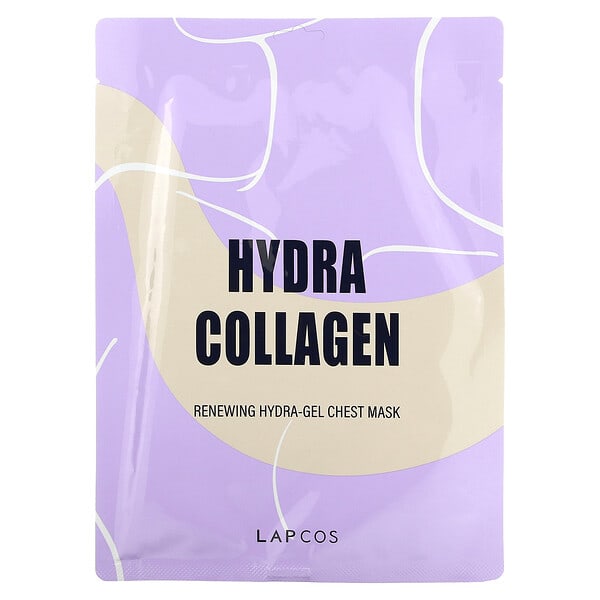Lapcos, Hydra Collagen, Renewing Hydra-Gel Chest Beauty Mask, 1 Sheet, 1.14 oz (40 g) (Discontinued Item)