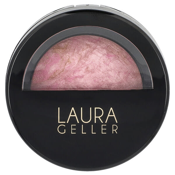 Laura Geller, Baked Blush-N-Brighten, Marbleized Blush, 0018032B Pink Buttercream, 0.16 oz (4.5 g)