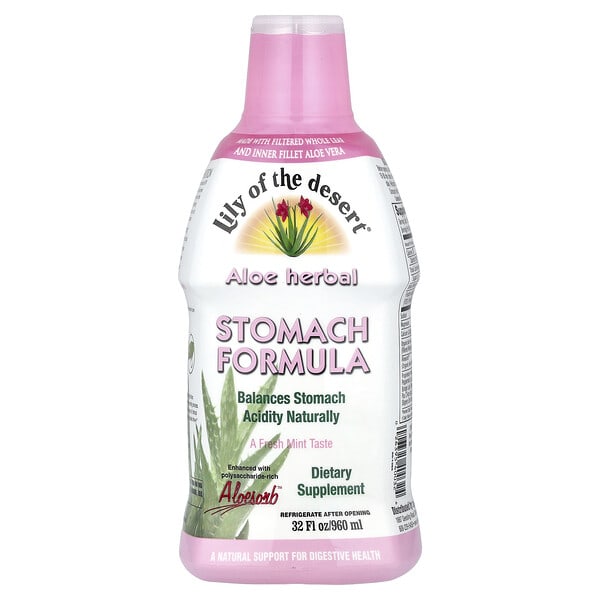 Lily of the Desert, Aloe Herbal, Stomach Formula, Fresh Mint, 32 fl oz (960 ml)