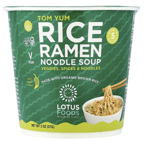 Lotus Foods, Rice Ramen Noodle Soup, Tom Yum, 2 oz (57 g)