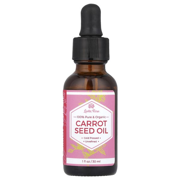 Leven Rose, 100% Pure & Organic, Carrot үр Oil, 1 fl oz (30 ml)