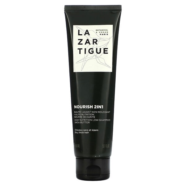 Lazartigue, Nourish 2 IN 1, High Nutrition Low-Shampoo, Dry, Thick Hair, 5.1 fl oz (150 ml) (Discontinued Item)