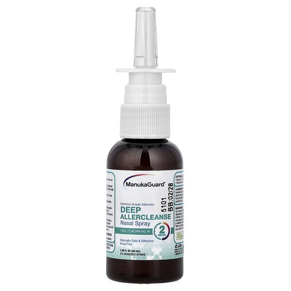 ManukaGuard, Medical Grade Manuka, Deep Allercleanse Nasal Spray, 1.35 fl oz ( 40 ml)