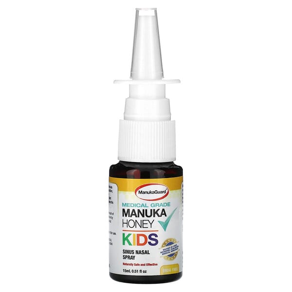 ManukaGuard, Хүүхдийн, Medical Grade Manuka Honey, Sinus Nasal Spray, спиртгүй, 0.51 fl oz (15 ml)