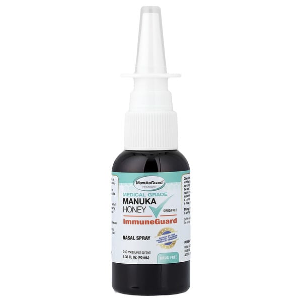 ManukaGuard, Medical Grade Manuka Honey, Everyday Immune Cleanse Nasal Spray, 1.35 fl oz (40 ml)