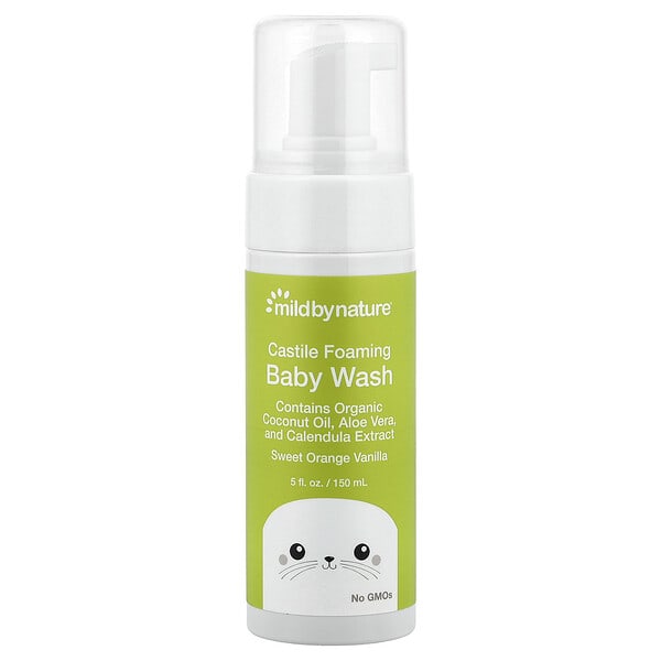 Mild By Nature, Foaming Castile Baby Wash, Sweet Orange Vanilla, 5 fl oz (148 ml)