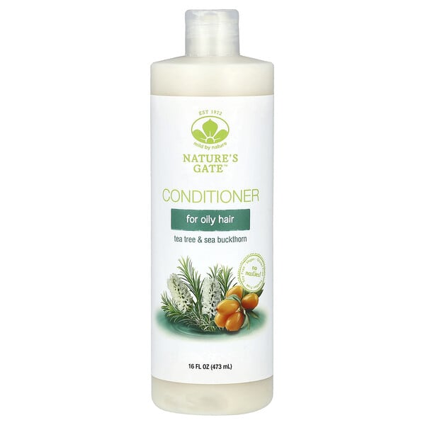 Mild By Nature, (Nature's Gate), Tea Tree & Sea Buckthorn Conditioner for Oily Hair, 16 fl oz (473 ml)