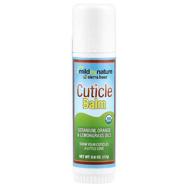 Mild By Nature, Sierra Bees™, Cuticle Care Balm Stick, Geranium, Orange & Lemongrass, 0.6 oz (17 g)