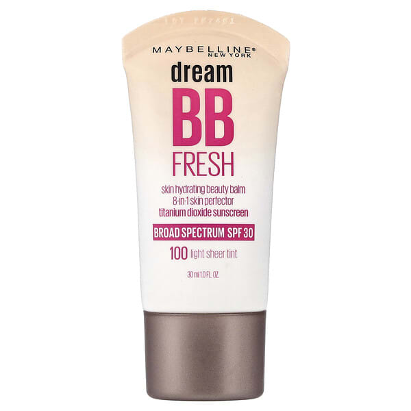 Maybelline, Dream BB Fresh, Skin Hydrating Beauty Balm, SPF 30, 100 Light Sheer Tint, 1 fl oz (30 ml)