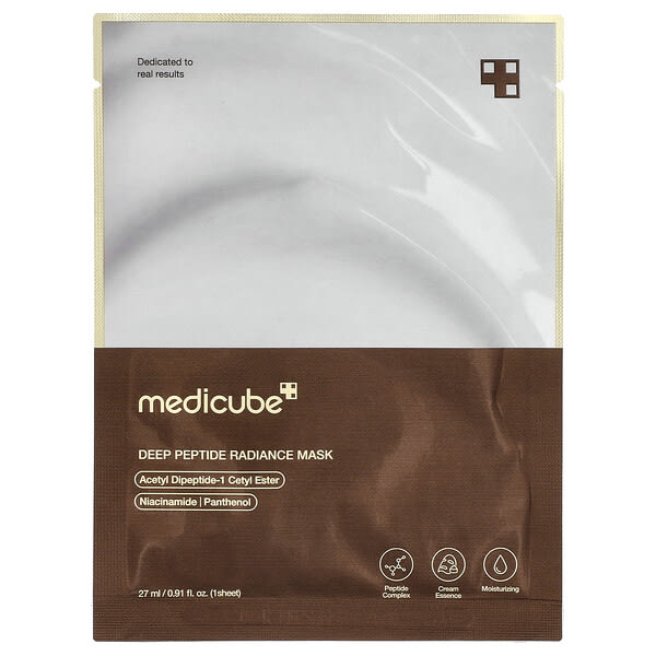 Medicube, Deep Peptide Radiance Beauty Mask, 1 Sheet, 0.91 fl oz (27 ml)