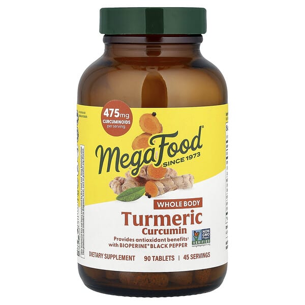 MegaFood, Куркума Куркумин, 90 шахмал