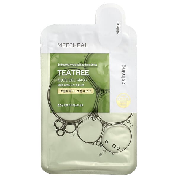 MEDIHEAL, Nude Gel Beauty Mask, Tea Tree, 1 Sheet, 1.05 oz (30 g) (Discontinued Item)