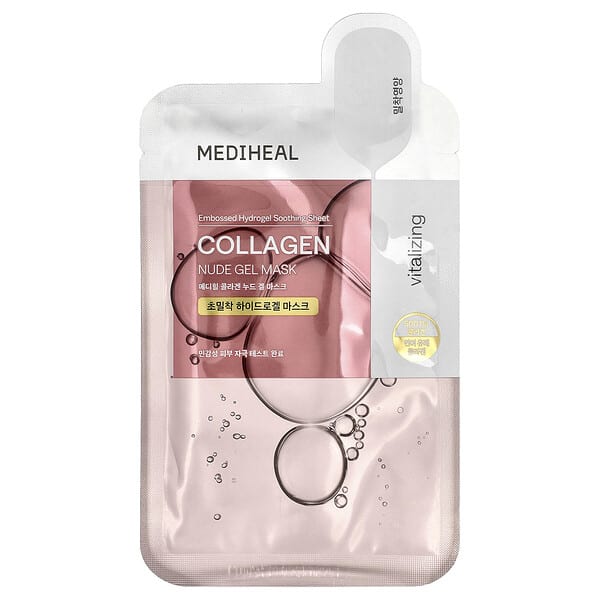 MEDIHEAL, Коллаген, Nude Gel Beauty Mask, 1 Sheet, 1.05 oz (30 g) (Discontinued Item)