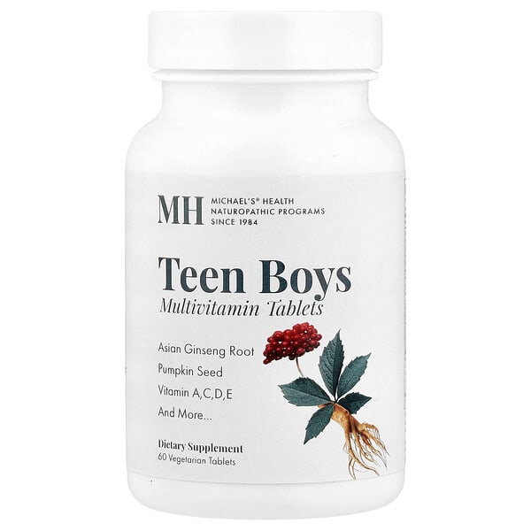 Michael's Health, Teen Boys Multivitamin, 60 Vegetarian шахмал