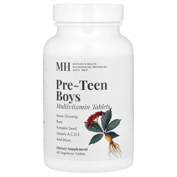 Michael's Health, Pre-Teen Boys Multivitamin, 60 Vegetarian шахмал