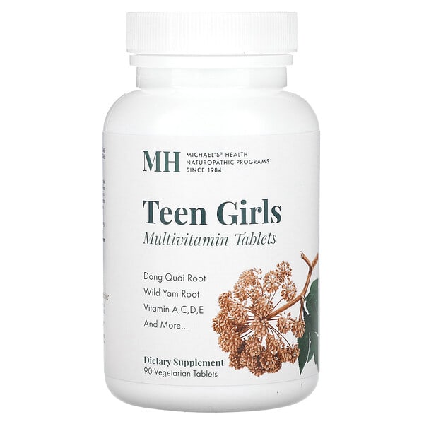 Michael's Health, Teen Girls Tabs, Мультивитамин, 90 Vegetarian шахмал