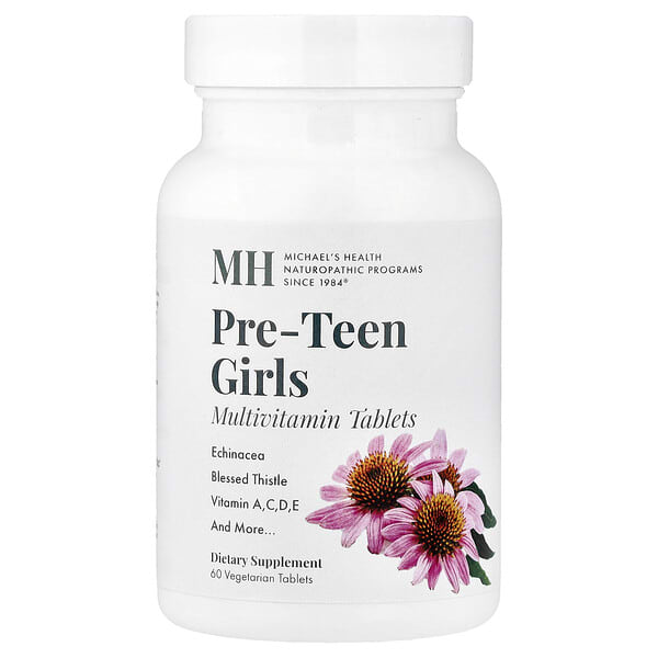 Michael's Health, Pre-Teen Girls Multivitamin, 60 Vegetarian шахмал
