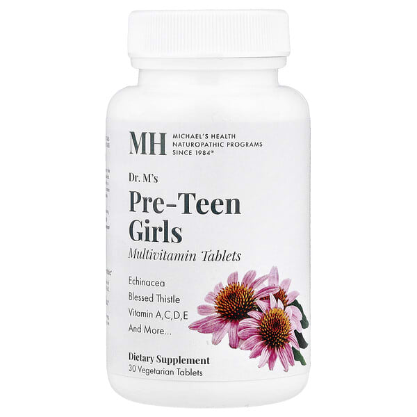 Michael's Health, Pre-Teen Girls Multivitamin, 30 Vegetarian шахмал