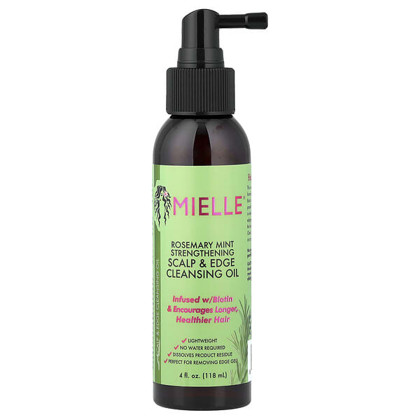 Mielle, Strengthening Scalp & Edge Cleansing Oil, Rosemary Mint, 4 fl oz (118 ml)