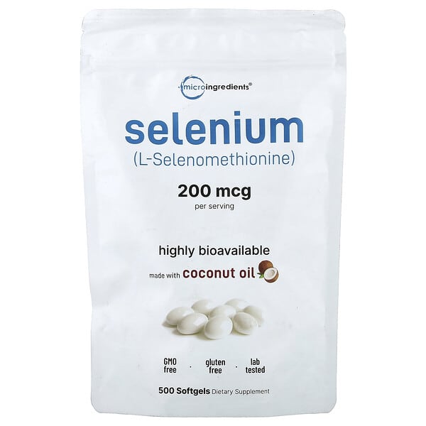 Micro Ingredients, Селен, 200 мкг, 500 зөөлөн капсул