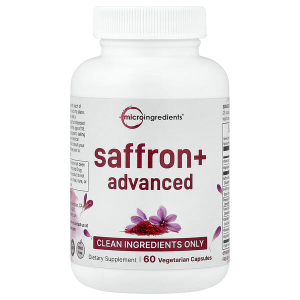 Micro Ingredients, Saffron+ сайжруулсан, 60 ширхэг капсул