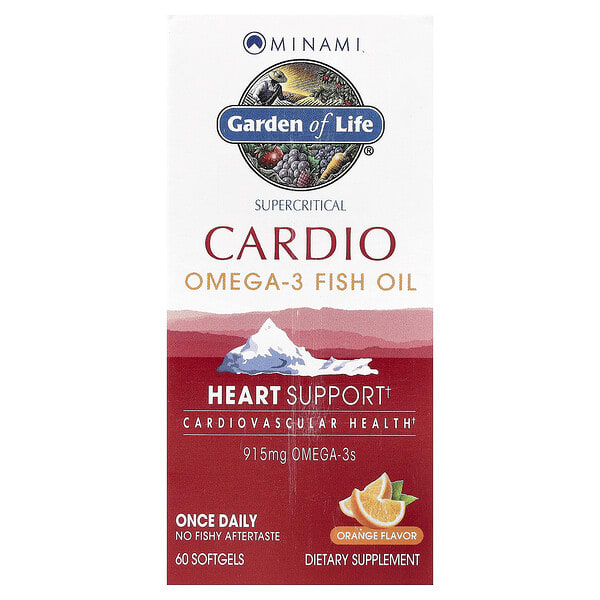 Minami Nutrition, Supercritical Cardio, Omega-3 загасны тос, Orange, 915 mg, 60 зөөлөн капсул