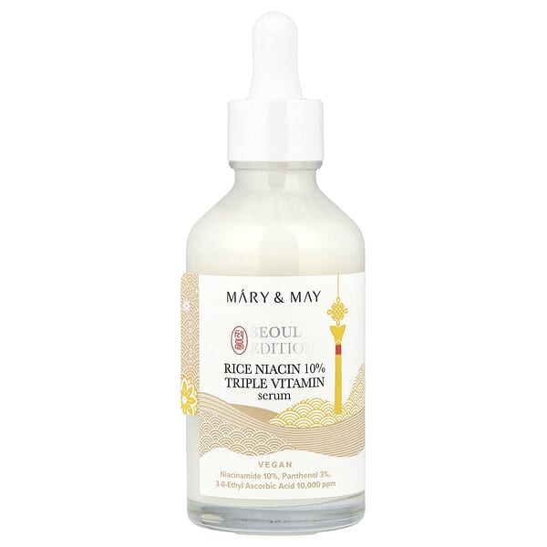 Mary & May, Seoul Edition, Rice Niacin 10% Triple Vitamin Serum, 2.7 fl oz (80 ml)