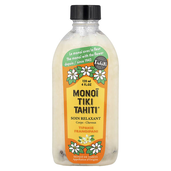 Monoi Tiare Tahiti, Monoi Tiki Tahiti®, Tipanie, кокосын тос, 4 fl oz (120 ml)