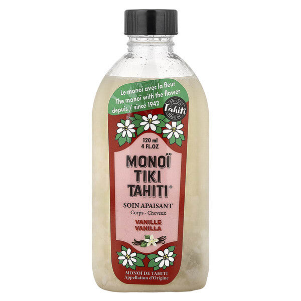 Monoi Tiare Tahiti, Monoi Tiki Tahiti®, кокосын тос, Vanilla, 4 fl oz (120 ml)