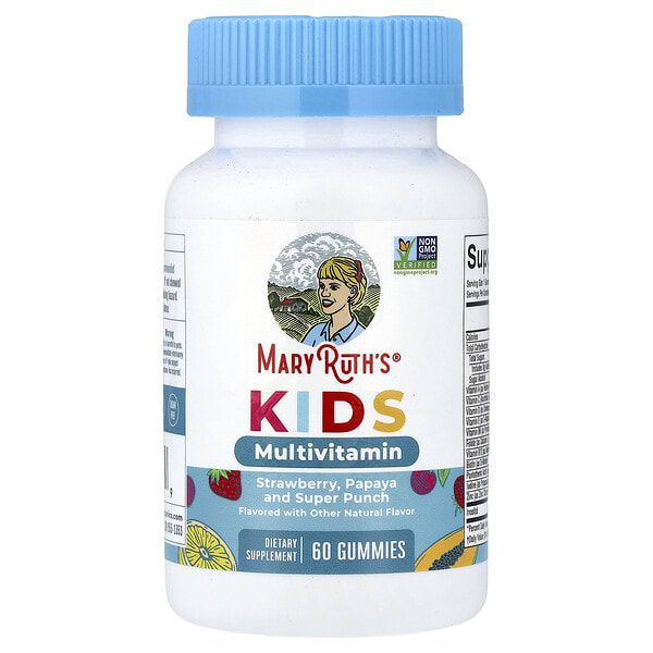 MaryRuth's, Хүүхдийн Мультивитамин чихэр, Strawberry, Papaya and Super Punch, 60 чихэр