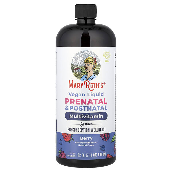MaryRuth's, Vegan Liquid Prenatal & Postnatal Multivitamin, жимс, 32 fl oz (946 ml)