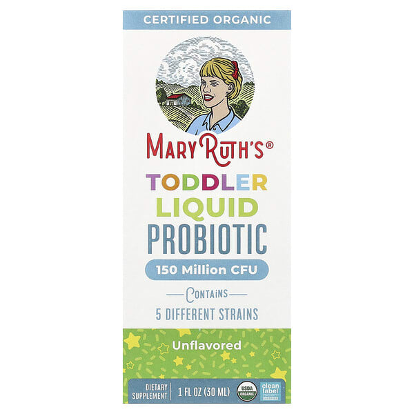 MaryRuth's, Toddler Liquid Probiotic Drops, For Ages 1-3 Years, амтгүй, 1 fl oz (30 ml)