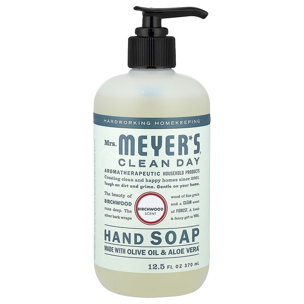 Mrs. Meyers Clean Day, Hand Soap, Birchwood, 12.5 fl oz (370 ml)