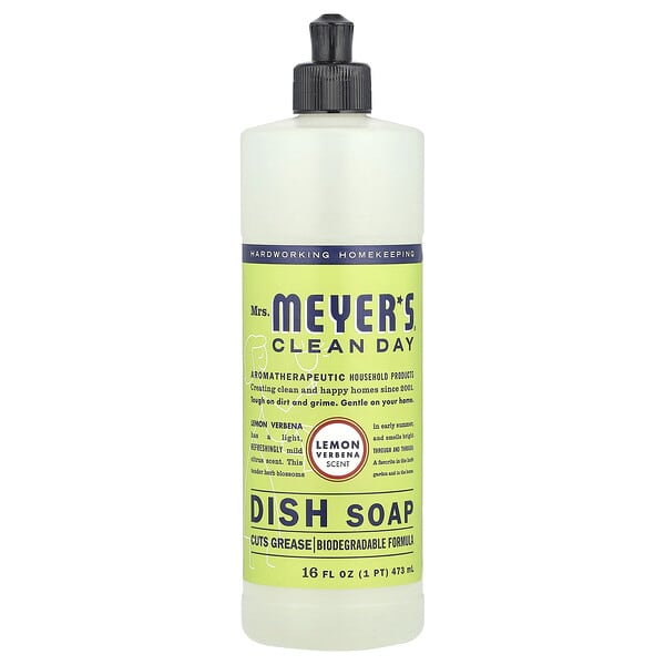 Mrs. Meyers Clean Day, Dish Soap, Lemon Verbena, 16 fl oz (473 ml)