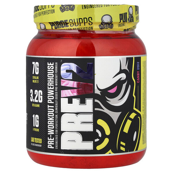 MuscleSport, Pre V2, Pre-Workout Powerhouse, Candy Riot, 17.64 oz (500 g)