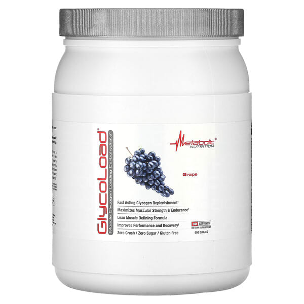 Metabolic Nutrition, GlycoLoad, Grape, 600 g (Discontinued Item)