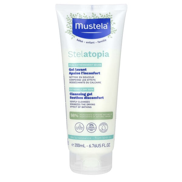 Mustela, Stelatopia Cleansing Gel, Fragrance Free, 6.76 fl oz (200 ml) (Discontinued Item)