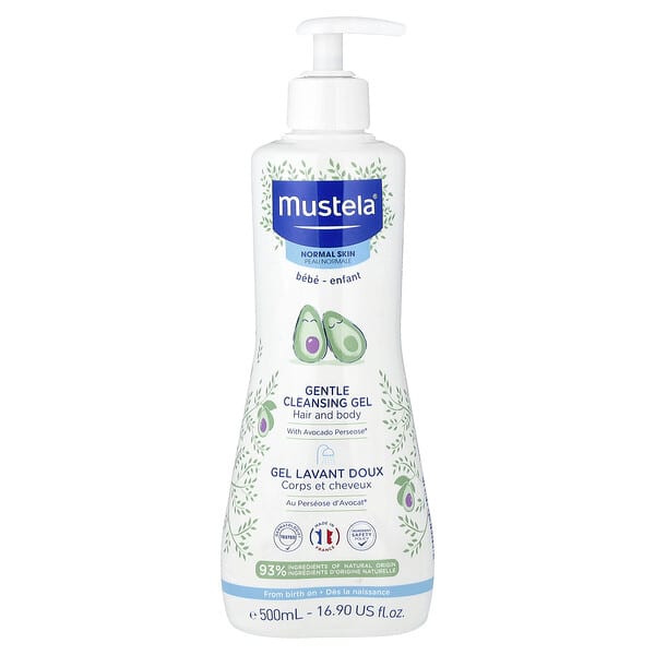 Mustela, Gentle Cleansing Gel with Avocado, Hair and Body, 16.9 fl oz (500 ml)