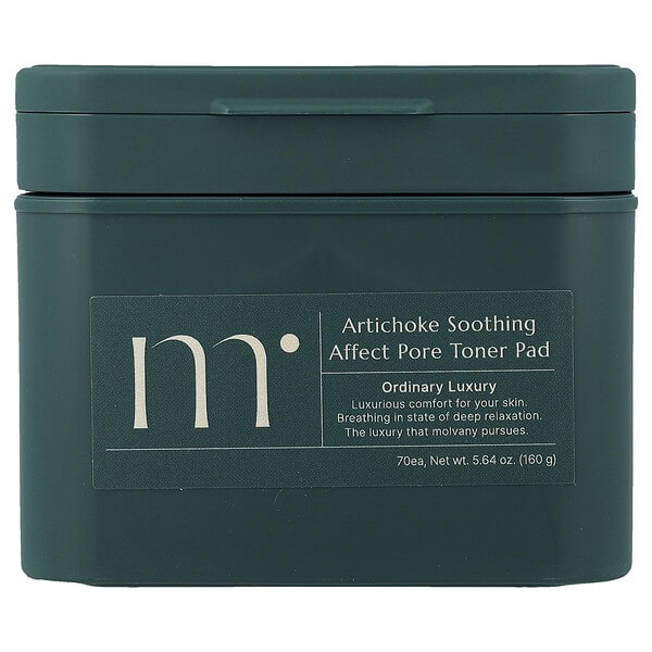 Molvany, Artichoke Soothing Affect Pore Toner Pad, 70 Pads, 5.64 oz (160 g)