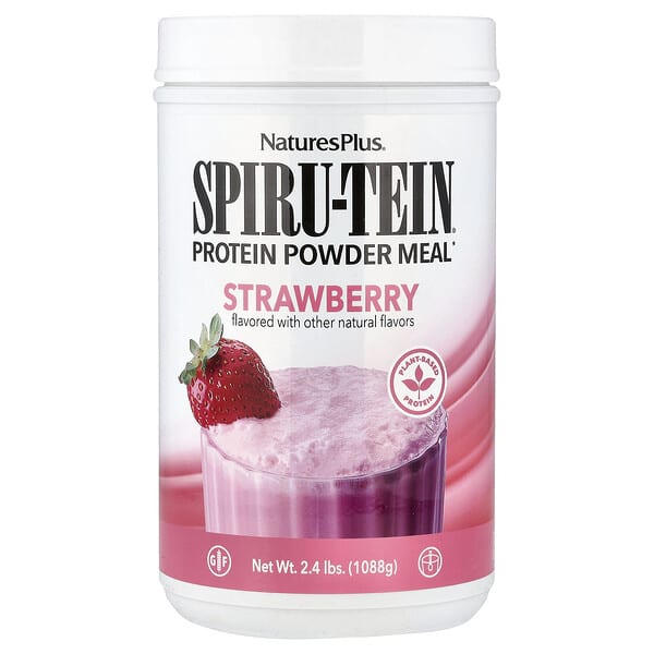 NaturesPlus, Spiru-Tein®, уураг нунтаг Meal, Starwberry, 2.4 lbs (1,088 g)