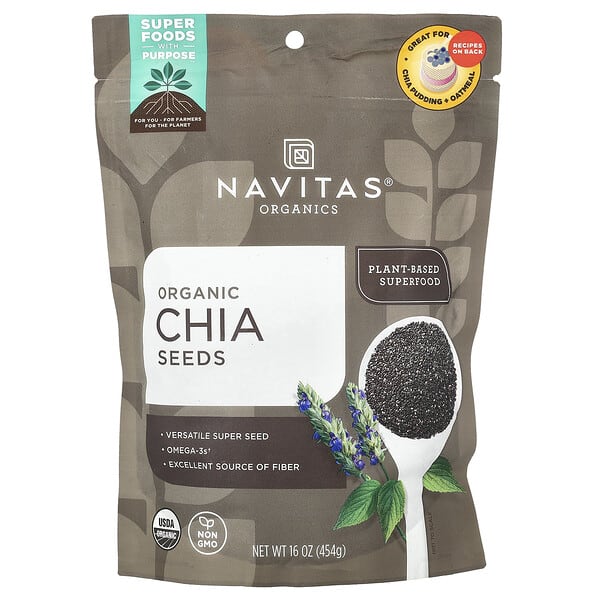 Navitas Organics, органик Chia үр, 16 oz (454 g)