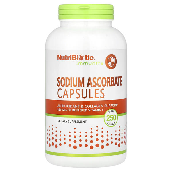 NutriBiotic, Sodium Ascorbate, 250 ширхэг капсул