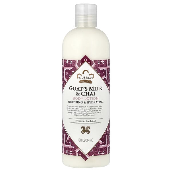 Nubian Heritage, Body Lotion, Goat's Milk & Chai, 13 fl oz (384 ml)